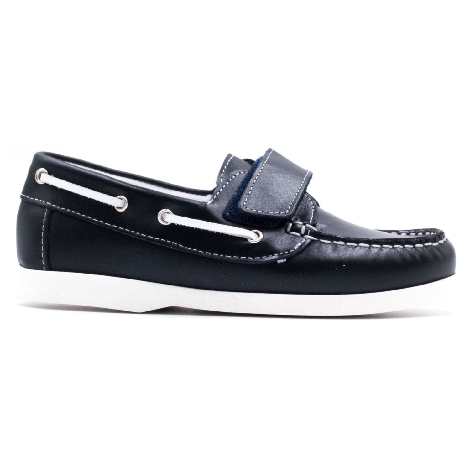 Chaussure bateau enfant Ă scratch, Boni Boat - 25 - Bleu Marine