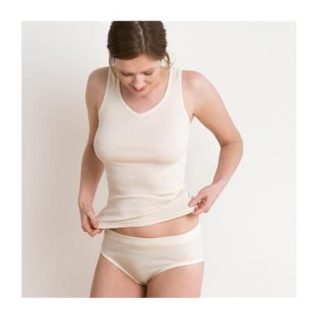 Slip taille haute coton bio XL écru
