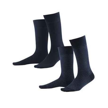 Lot 2 paires de chaussettes coton bio marine 39/42
