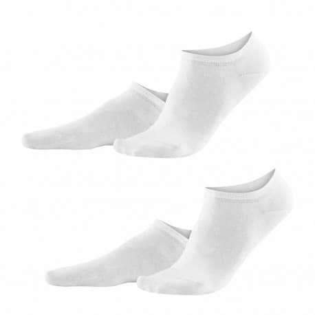 Lot 2 paires de socquettes coton bio Blanc 35/38