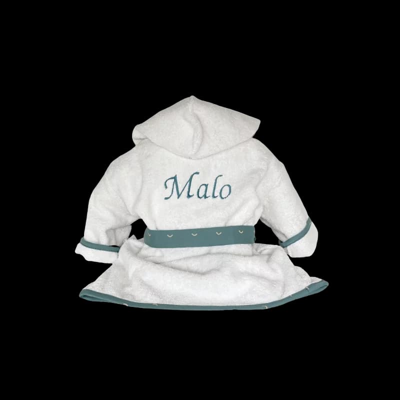 Gloop - peignoir de bain ocean green 0 - 12 mois