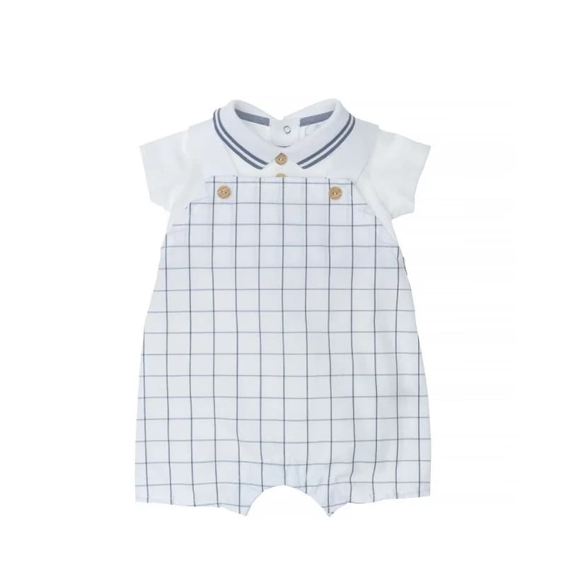 Ensemble Ă carreaux 2 en 1 laranjinha - 6 mois