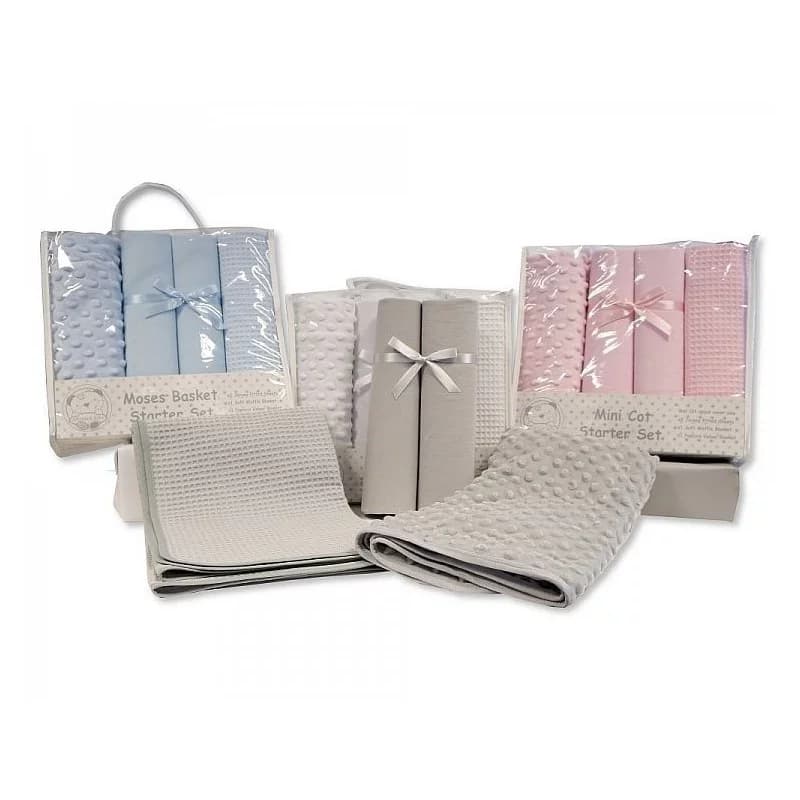 Lit bébé kit de démarrage - 4 pièces rose