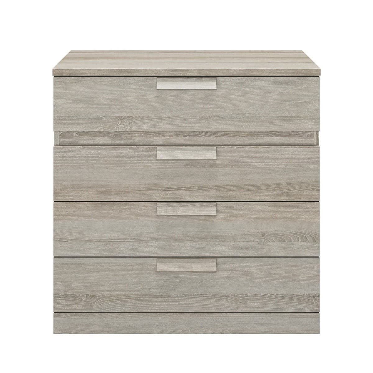 Commode 4 tiroirs Cyrus - Fabrication Française - Couleur : Gris clair - Panneaux de particules - Calicosy