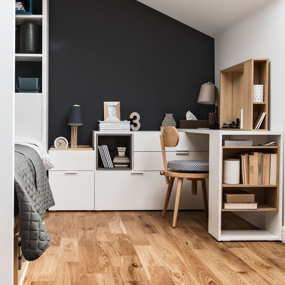 Commode design 3 tiroirs et 1 porte L120 cm - 4YOU - Calicosy