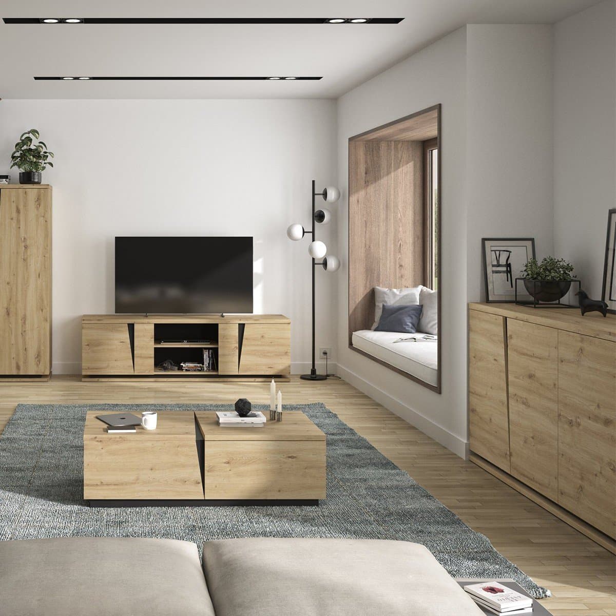 Table basse 1 tiroir Crack - Fabrication Française - Calicosy