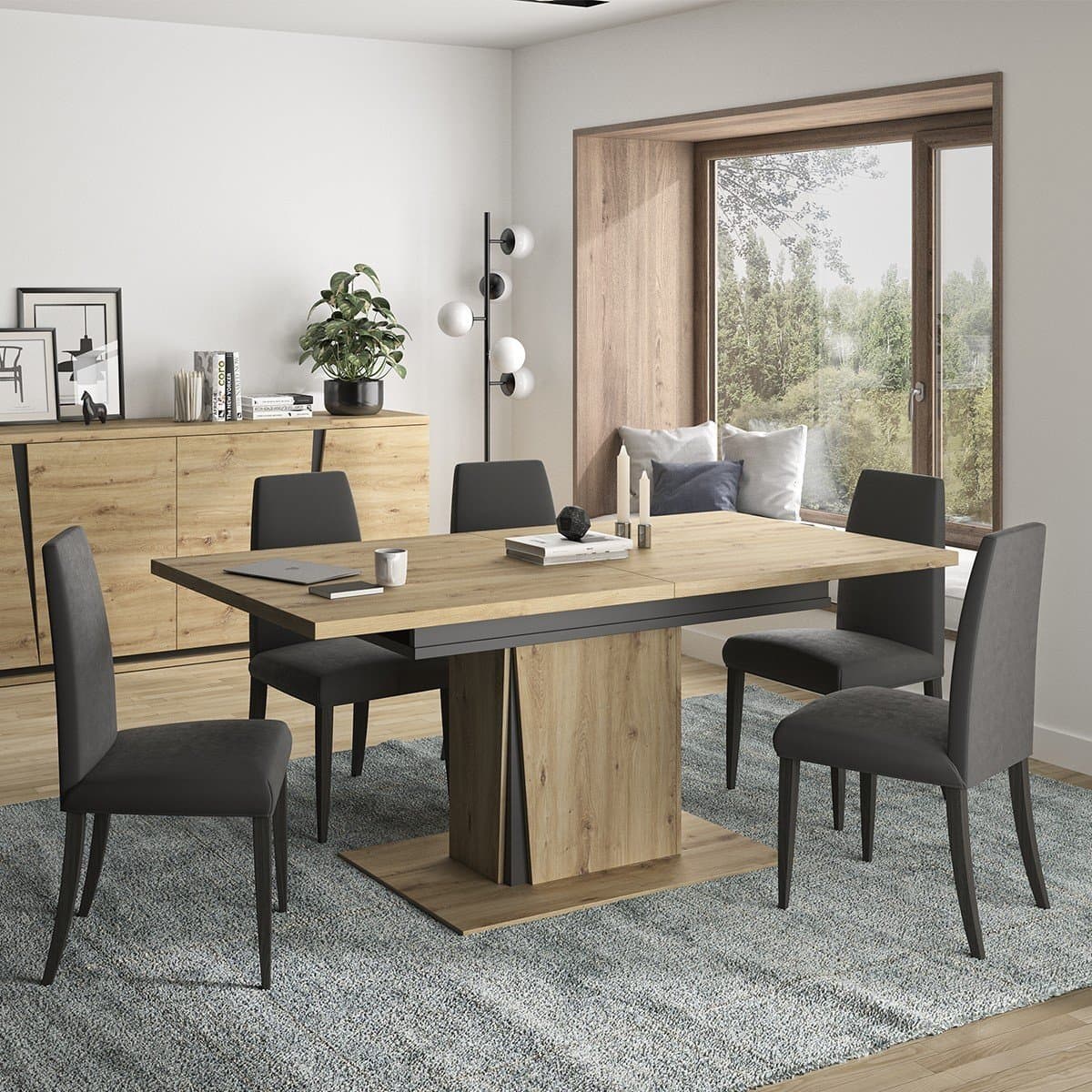 Table à manger Extensible Crack 180/225 cm - Fabrication Française - Calicosy