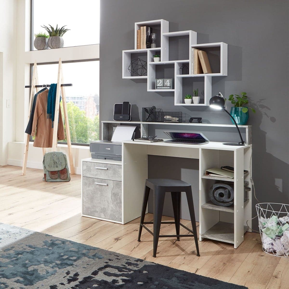 Étagère Murale Flottante 8 Compartiments - Laurio - Calicosy