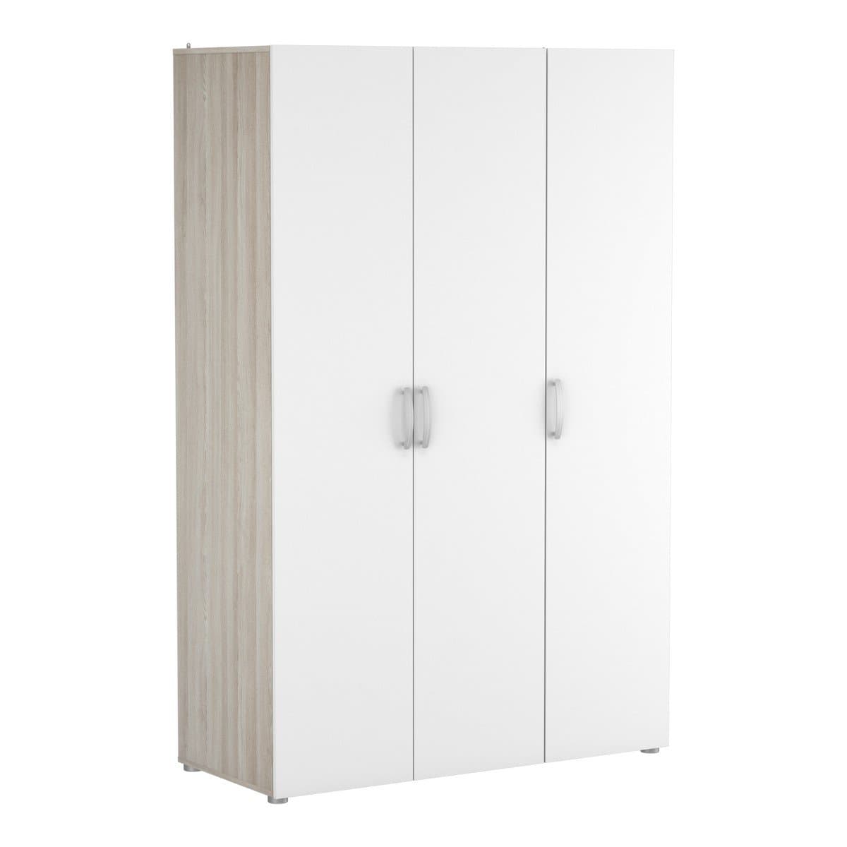 Armoire 3 Portes avec Penderie et LingĂšre L119,1 cm - Nano - Calicosy
