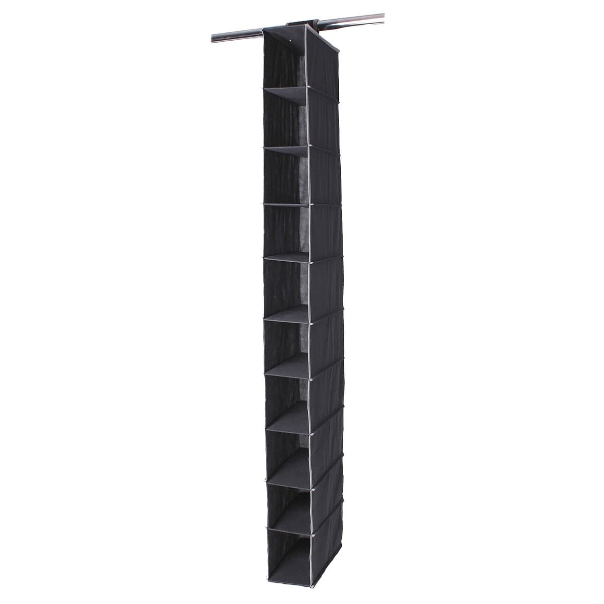 Rack chaussures en intissé 10 cases - Couleur : Gris anthracite - Tissu - Calicosy