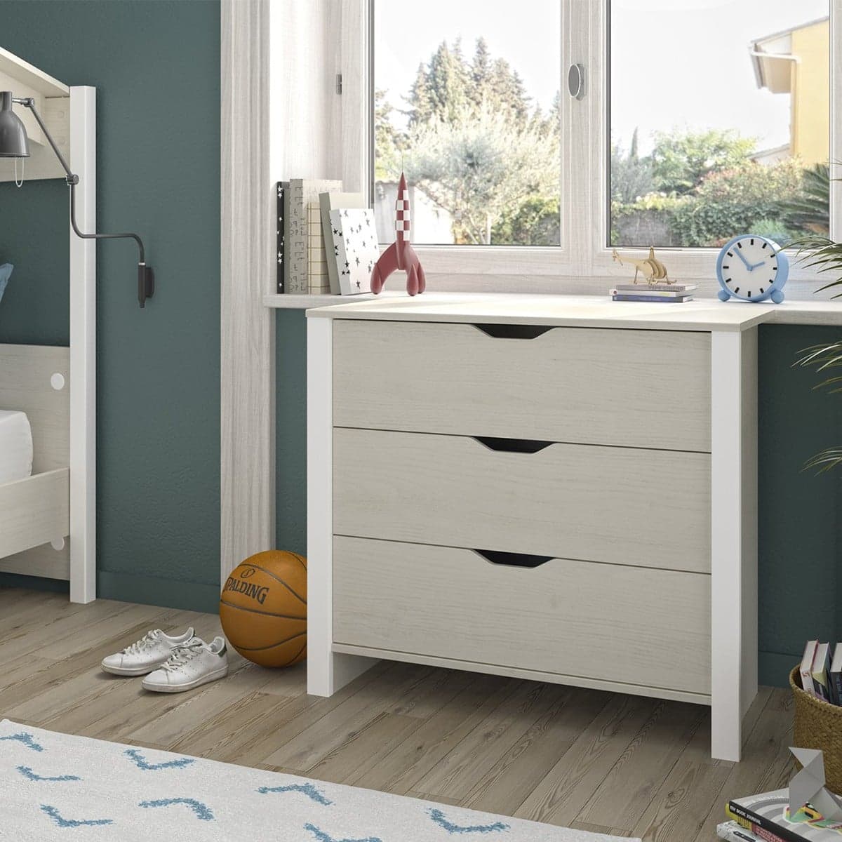 Commode 3 tiroirs Nairobi - L88 x H80 x P43 cm - Calicosy