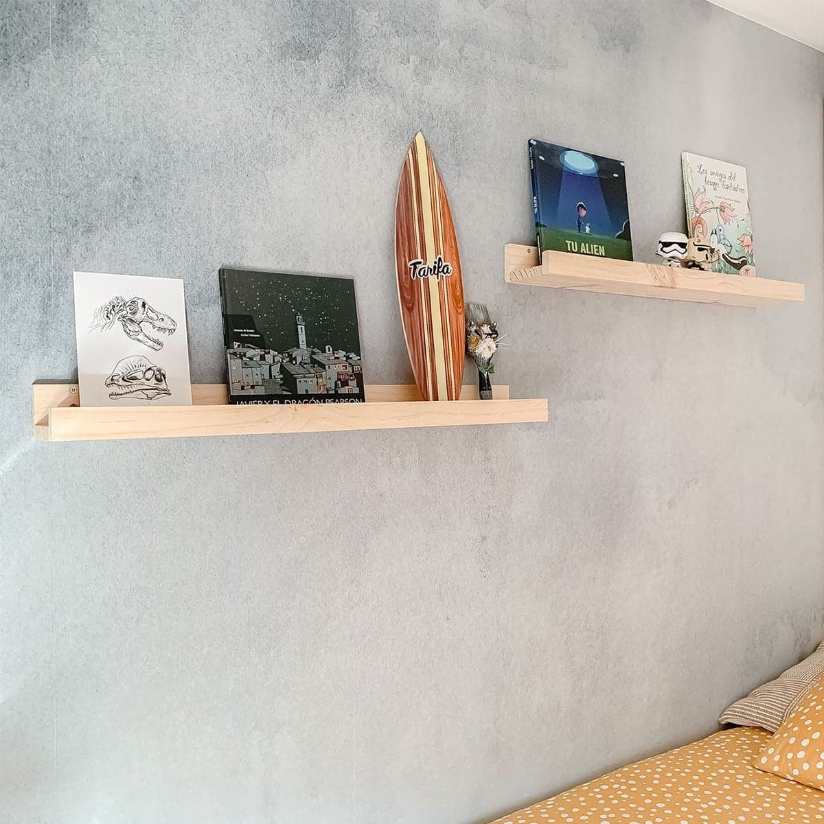 Etagère murale en pin massif - L40 x H7 cm - Calicosy
