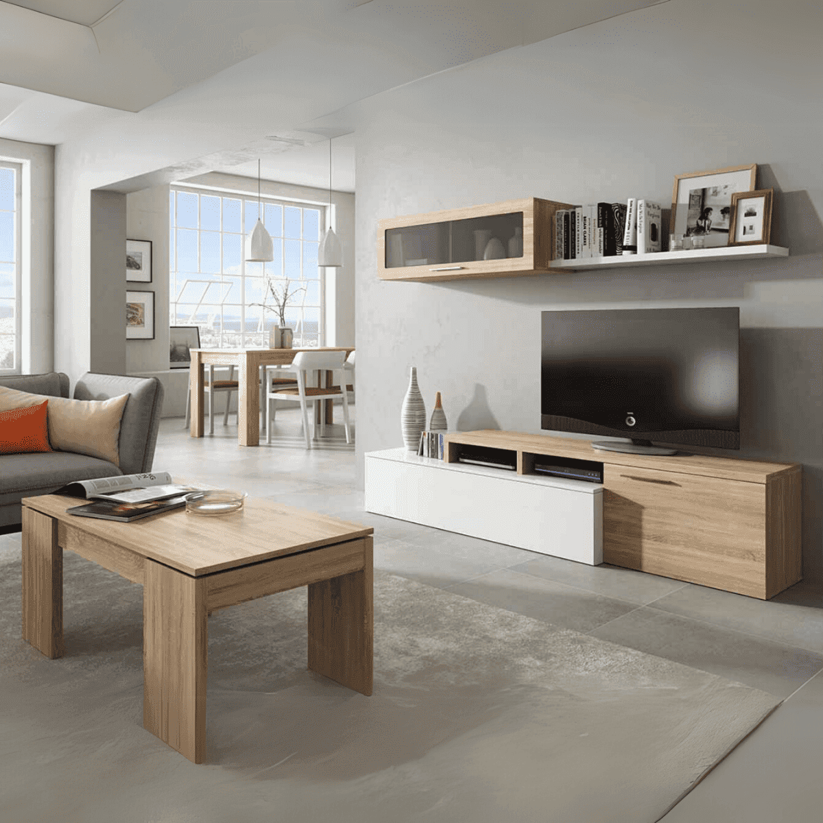 Table basse Ă plateau relevable L100 cm - Kendra - Calicosy