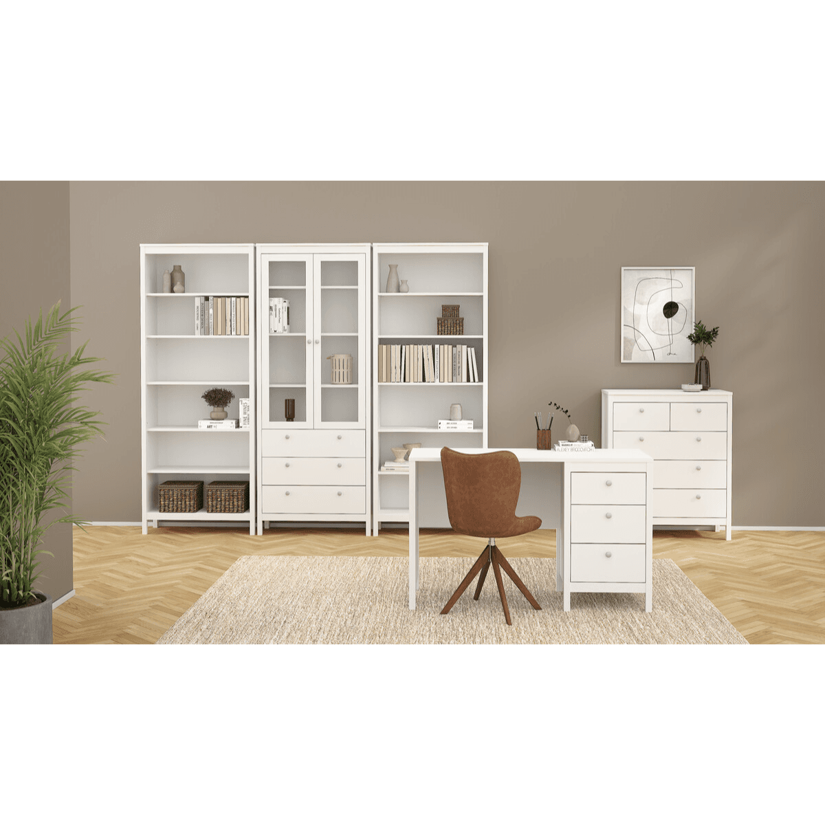 Bureau 3 tiroirs L120,4 cm - BARCELONE - Calicosy