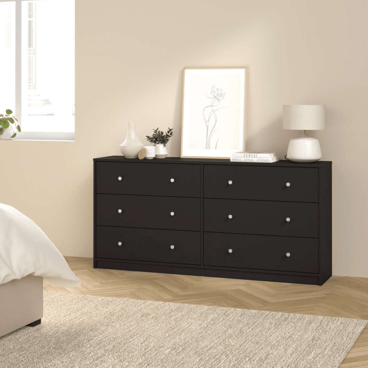 Commode 6 tiroirs L143cm - LISE - Calicosy