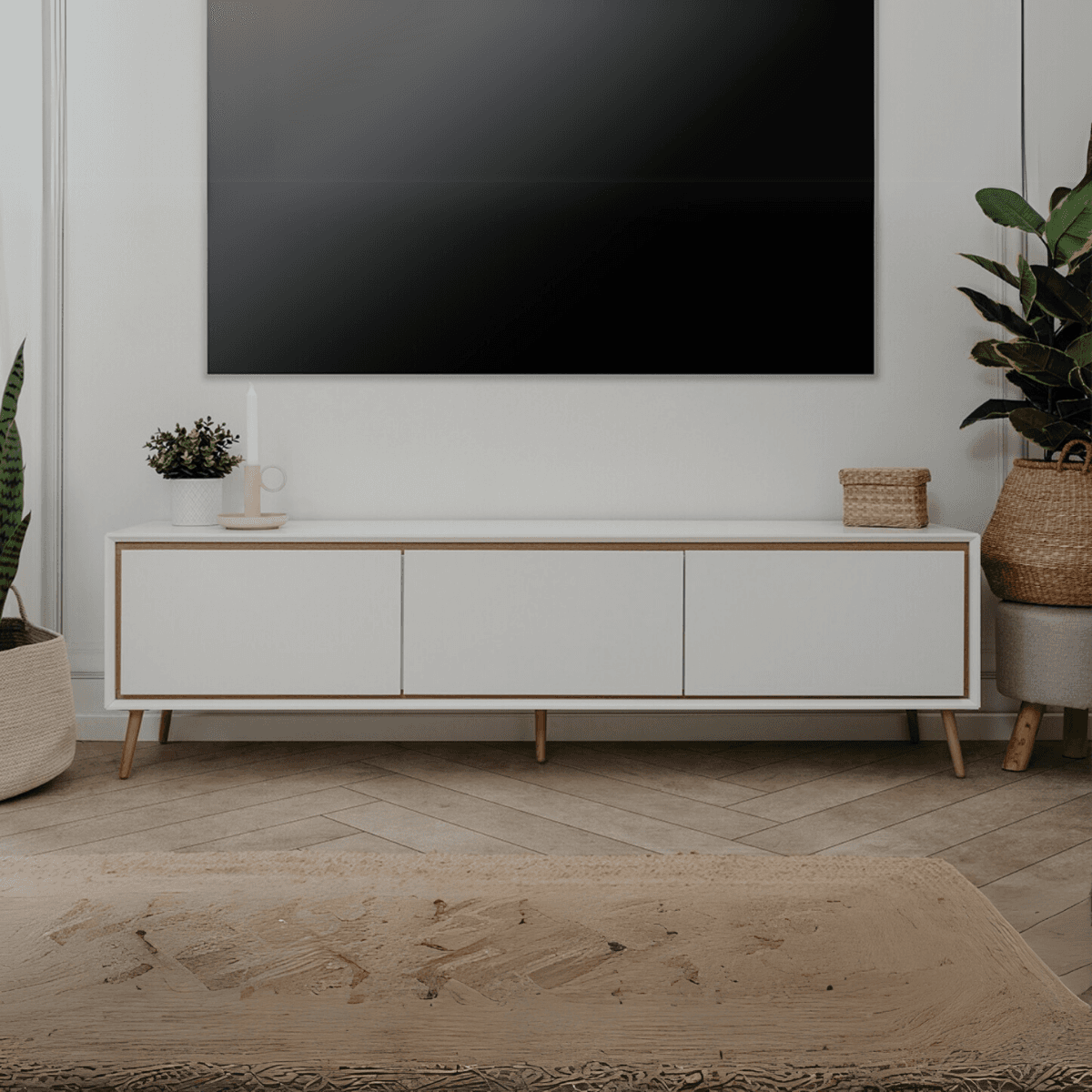 Meuble TV 3 Abattants L175 cm - ARONA - Calicosy