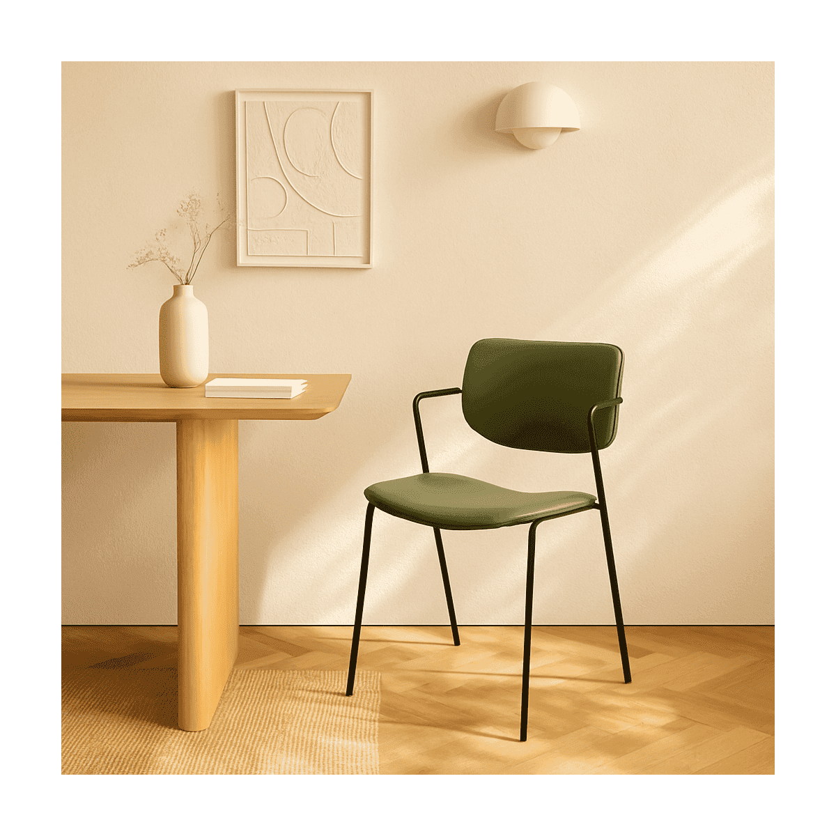 Lot de 2 chaises avec pieds en métal noir L49 cm - MAIKA - Calicosy