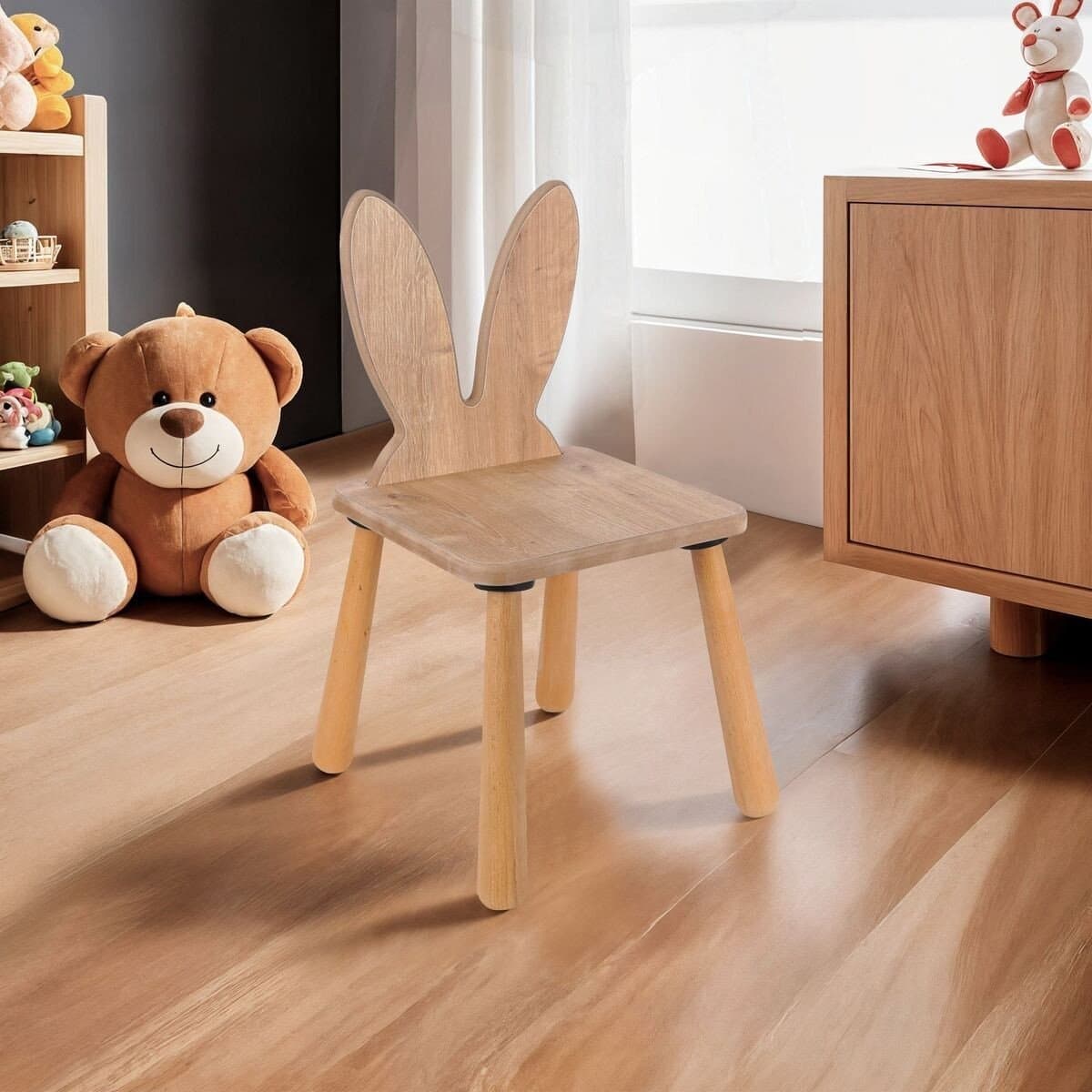 Chaise pour enfant dossier lapin L30 cm - MAEL - Calicosy