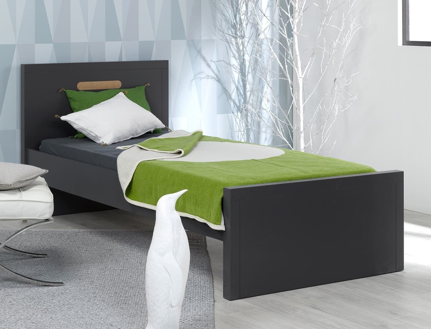 Lit Milo 90x200 Anthracite