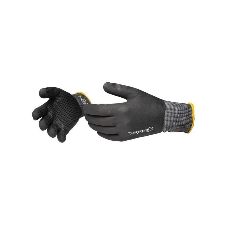 Gants polyamide enduit mousse de nitrile + picots gants polyamide tout enduit mousse de nitrile et picots t8 agressions mécaniques 8 oui nitrile, nylo