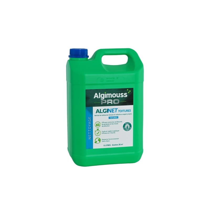 Nettoyants toiture alginet nettoyant toiture alginet 1 bidon(s) de 5 litre(s) 5 litre(s) extérieur anti-mousse - algimouss