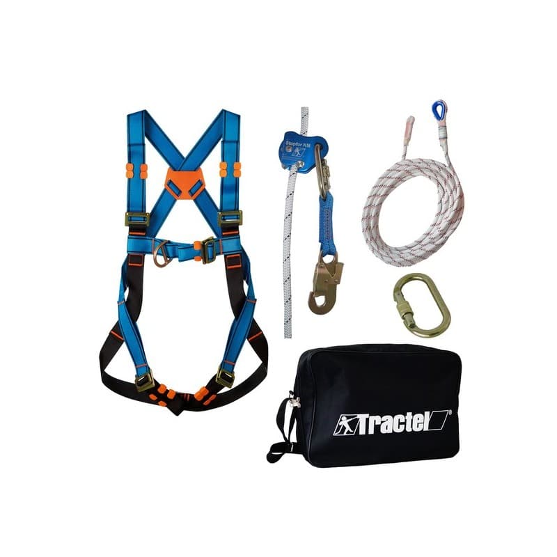 Kit antichute couvreur étancheur standard manuelle dorsal et sternal 2 points kit antichute couvreur étancheur 1 kit(s) - tractel