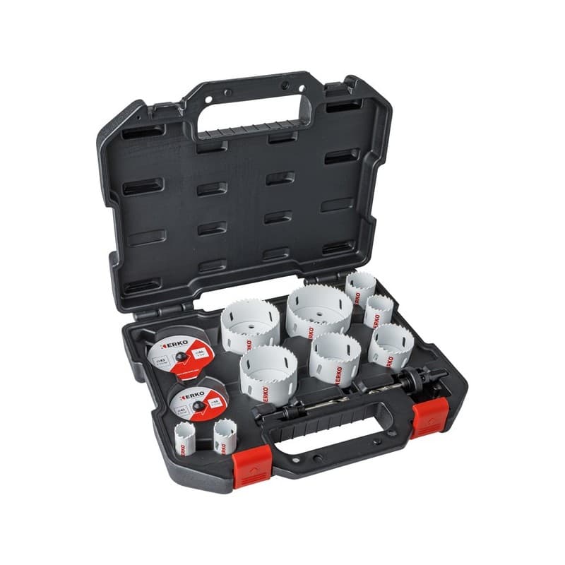 Coffret de scies trépans bimétal hss m42 coffret de scies trépans bimetal 42900 1 coffret(s) de 11 pièce(s) acier, aluminium / métaux non-ferreux, ino