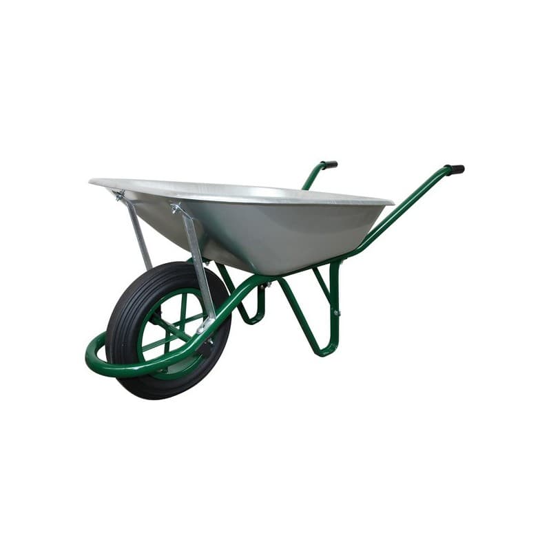 Brouette polyvalente 100 l brouette polyvalente galva 100l roue increvable dure 100 litre(s) gris 1 pièce(s) 180 kg increvable dure - altrad saint den
