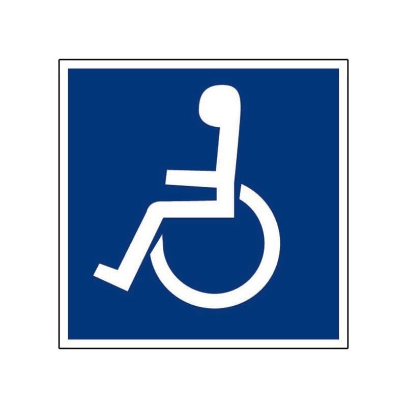 Plaque rigide handicapé plaque - handicapés 200 x 200 mm 1 pièce(s) - novap