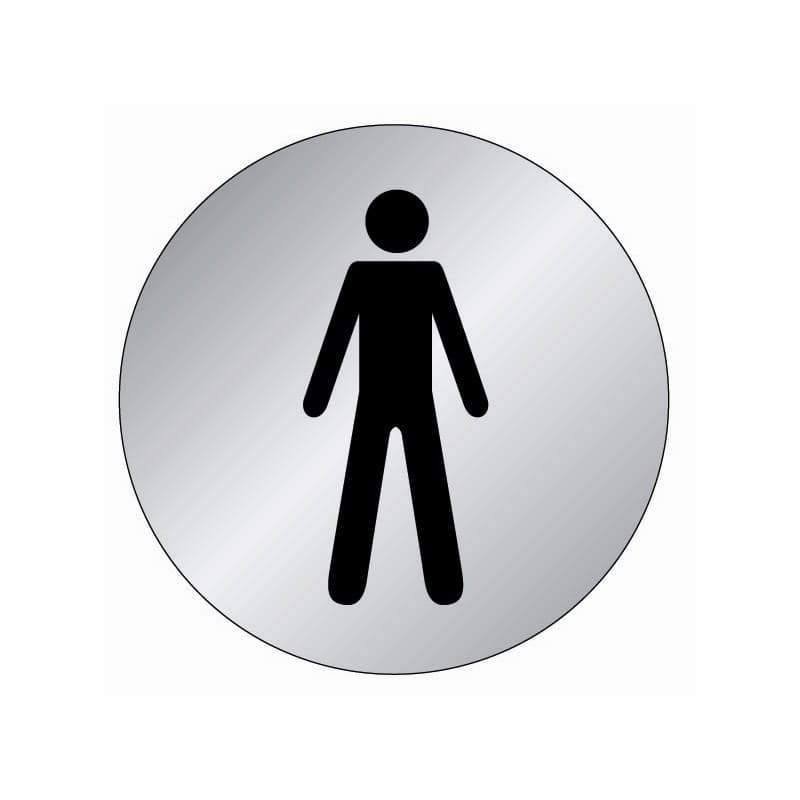 Plaques rondes aluminium plaque ronde alu - toilettes hommes 1 pièce(s) - novap