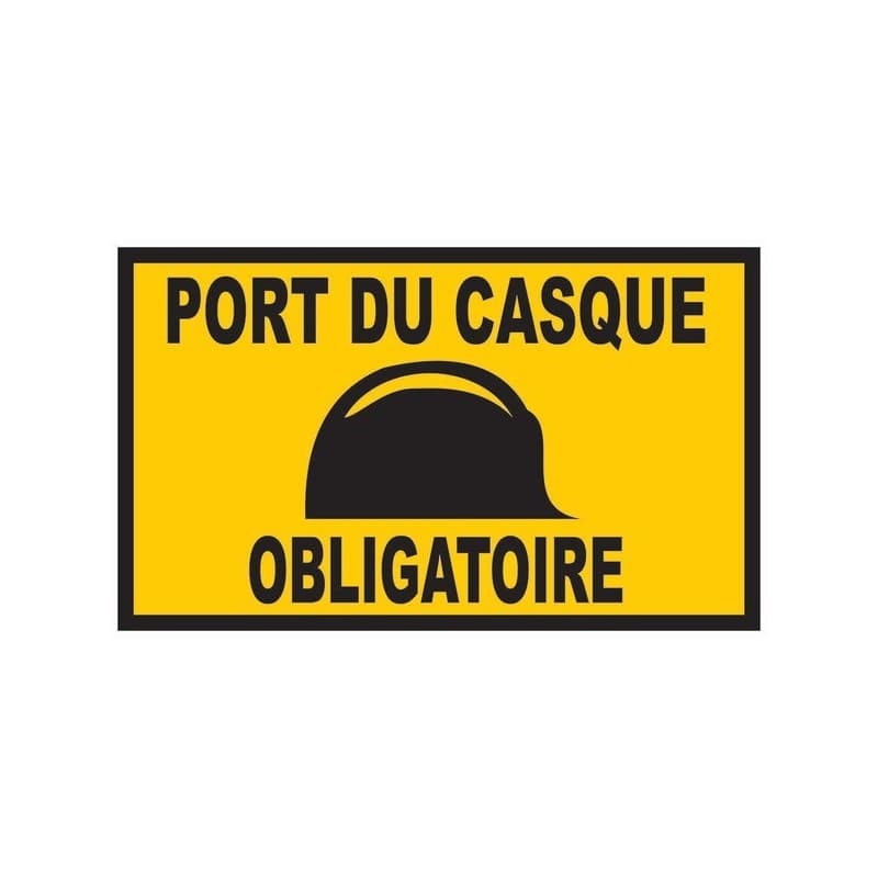 Panneau 330 x 200 mm "port du casque obligatoire" panneau 330 x 200 mm "port du casque obligatoire" 1 pièce(s) 200 mm non-réfléchissant plastique alvé