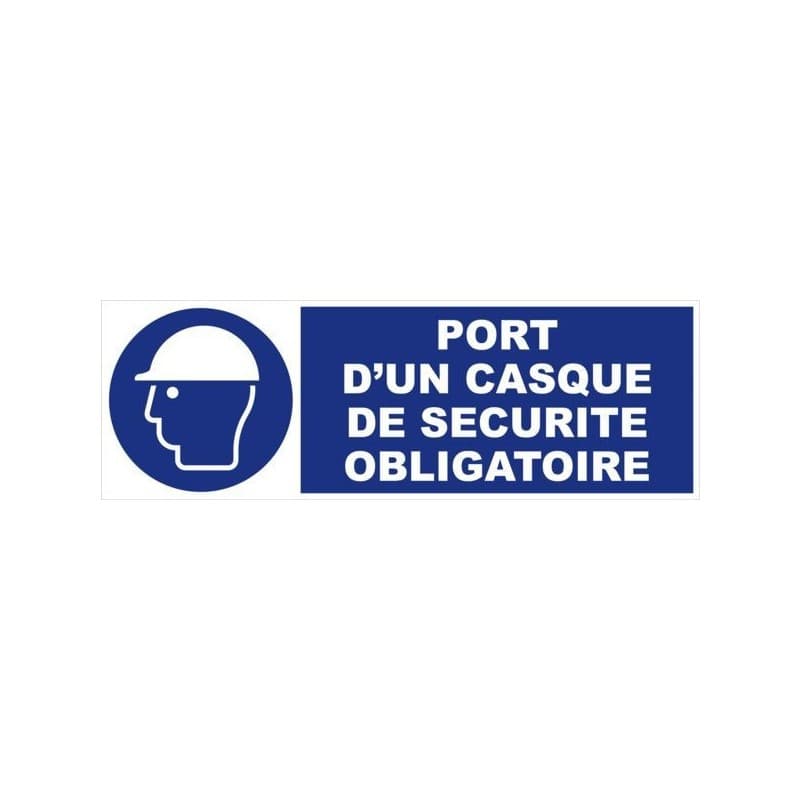 Panneaux d'obligation et d'information panneau - port obligatoire d'un casque de sécurité 1 pièce(s) - novap