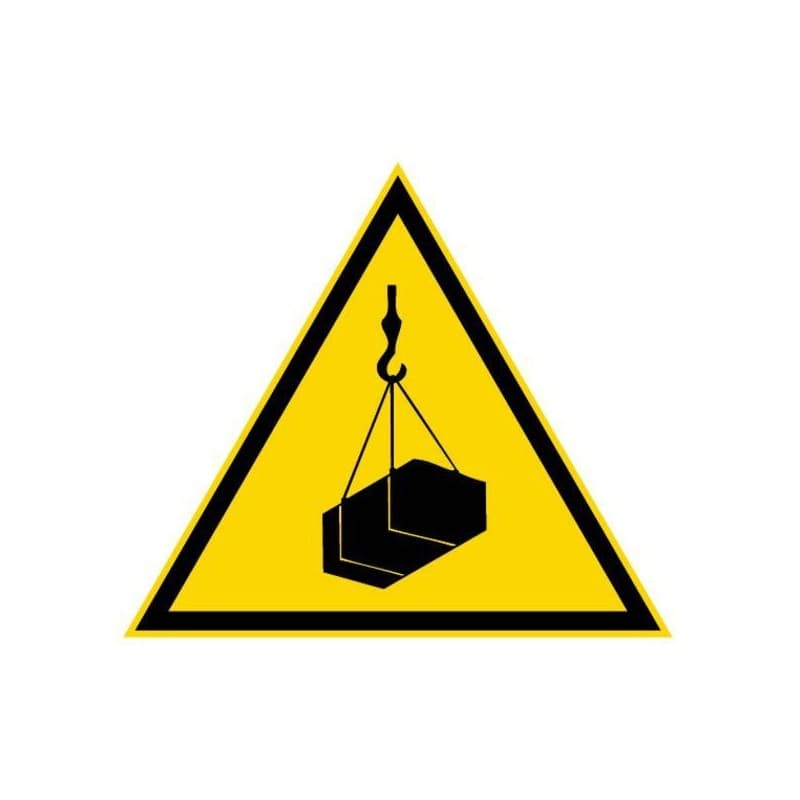 Panneaux triangle d'avertissement dangers panneau - danger en hauteur, charges suspendues 1 paquet(s) de 5 pièce(s) - novap