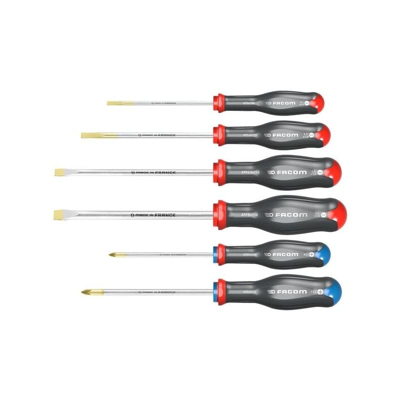 Jeu de tournevis protwist® fente/pozidriv® jeu de tournevis protwist® fente/pozidriv® 1 jeu(x) de 6 pièce(s) jeu 6 - facom