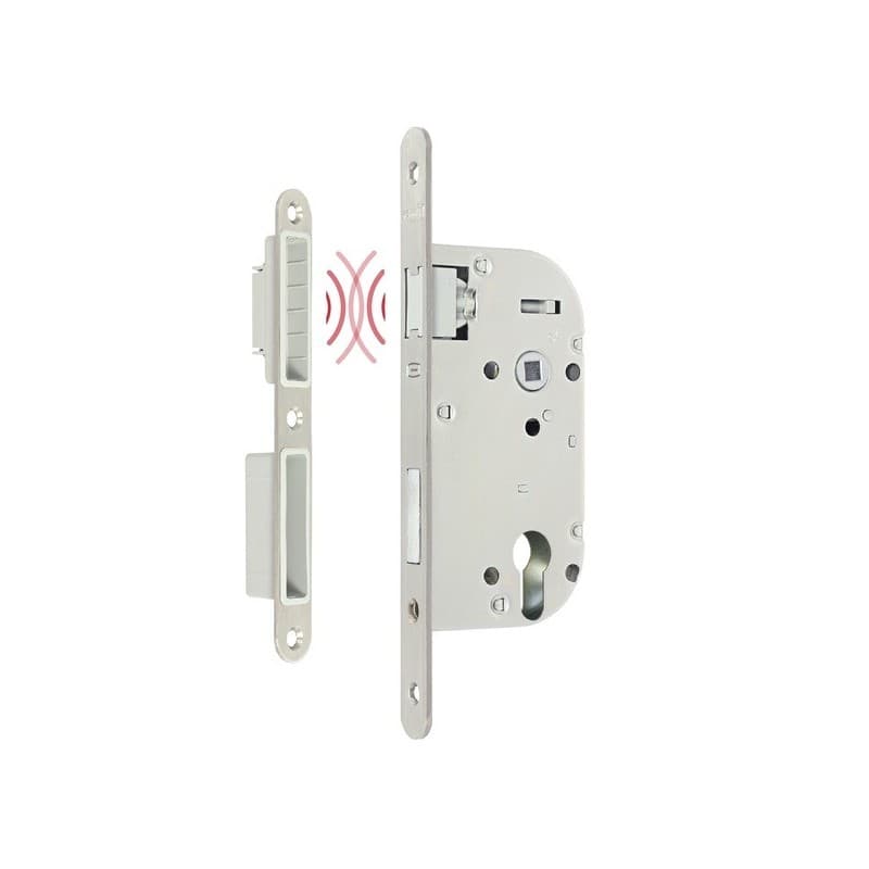 Serrures à larder à pêne demi tour magnétique serrure à larder pêne dormant 1/2 tour magnétique axe 50 bdc 70 mm monopoint 50 mm bec de cane 1/2 tour