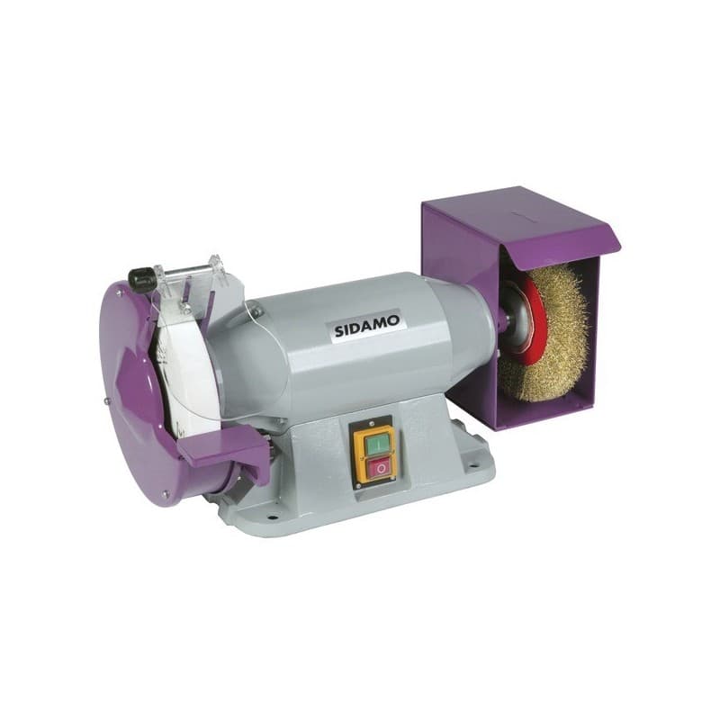 Touret meule / brosse tm 200/b - 230 v - 0,9 kw monophasé 230v 27.5 kg 1 carton(s) de 1 pièce(s) touret meule / brosse tm 200/b - 230 v - 0,9 kw 200 m