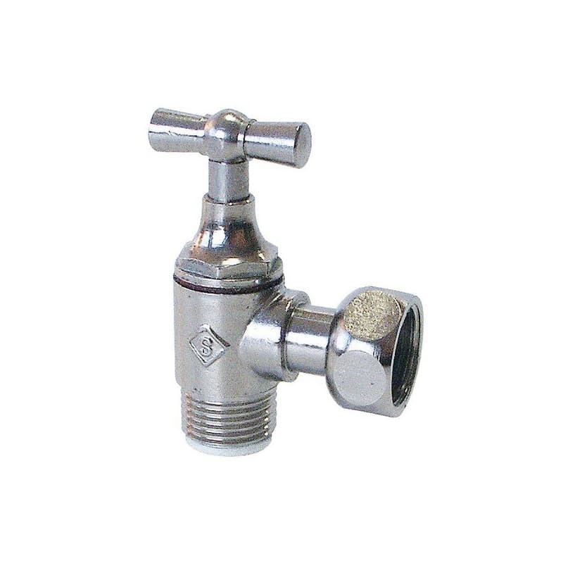 Robinets de chasse d'eau - equerre robinet de chasse équerre m12x17 - laiton nickelé 1 pièce(s) - somatherm for you