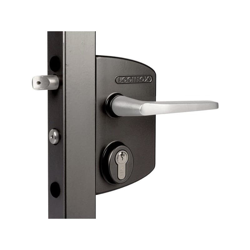 Serrures type industriel pour portail battant lakq u2 1 pièce(s) serrure lapq u2l sur profil 10 à 30 mm - gris - locinox