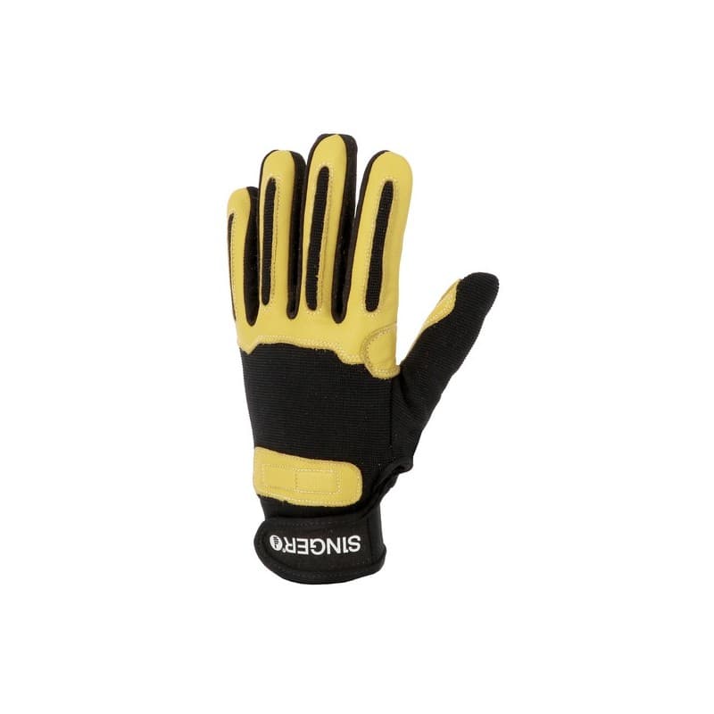 Gants cordiste hydrofuge non agressions mécaniques 9 1 paire(s) chèvre, cuir, néoprène, polyester gants cordiste hydrofuge velcro t9 - singer freres