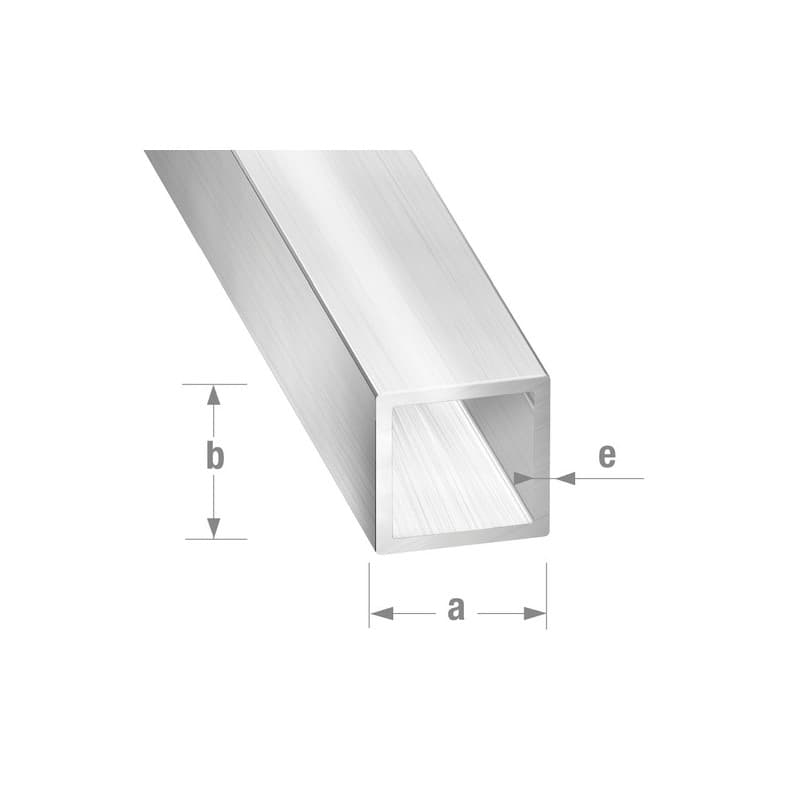 Tube carré 40 x 40 x 1 mm - alu anodisé brillant 1 tube(s) de 2 mètre(s) linéaire tube carré 40 x 40 x 1 mm - alu anodisé brillant - cqfd