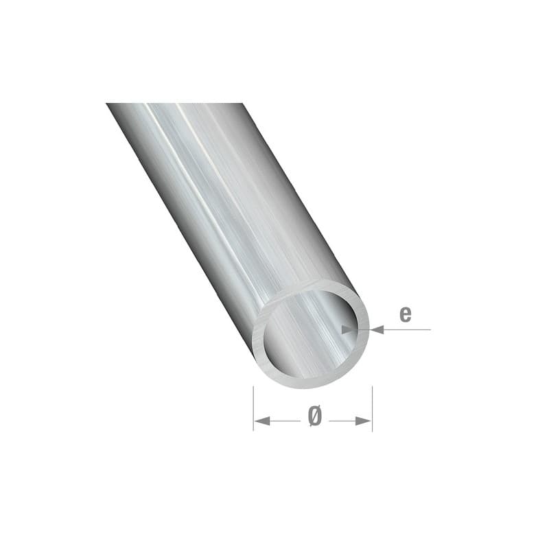 Tubes rond alu brut 1 barre(s) de 1 mètre(s) linéaire tube rond ø20 x 1,2 mm - aluminium brut - cqfd