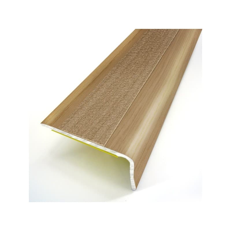 Nez de marche aluminium 6va 36 mm 1 pièce(s) aluminium auto-adhésif intérieur domestique 2 mm 24 mm nez de marche tecnis 6va 36 x 24 x 1100 mm - chêne