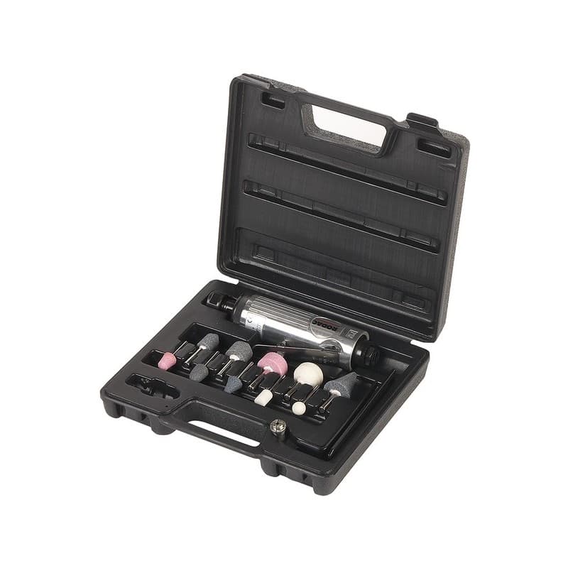 Coffret meuleuse droite rc530bc 3-6 mm 420w 5 et ≤ 8 m/s² 1/4" 6.3 bar 93 dba 1 pièce(s) pneumatique 200 l/min coffret meuleuse droite rc530bc 3-6 mm