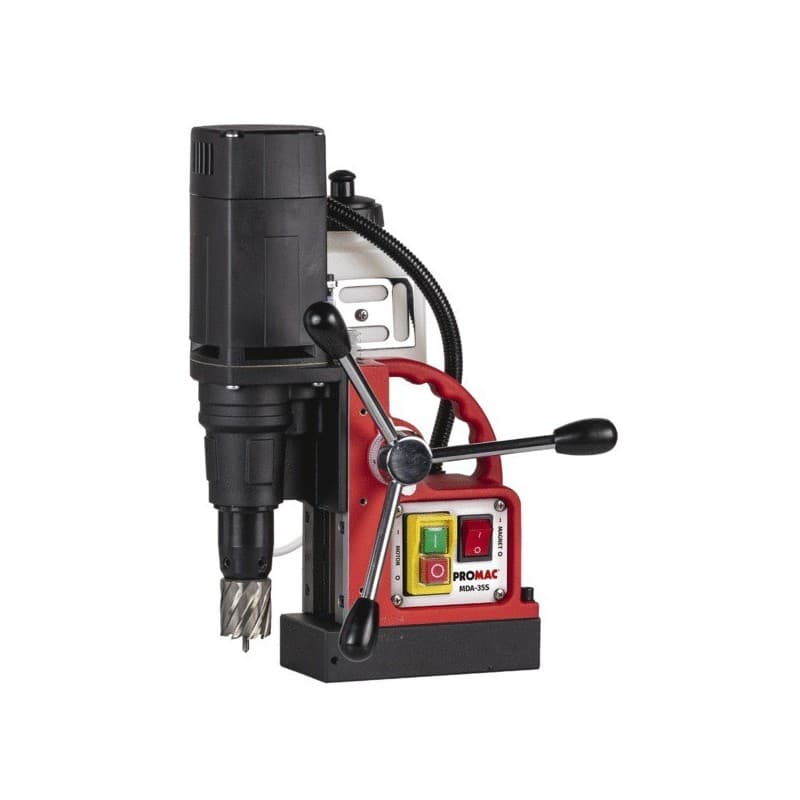 Perceuse magnétique mda-35s 230v 0,9kw secteur 35 mm 8.5 kg 1 pièce(s) perceuse magnétique mda-35s 230v 0,9kw 400 tr/min manuel 9800 n 900 w 3/4 weldo