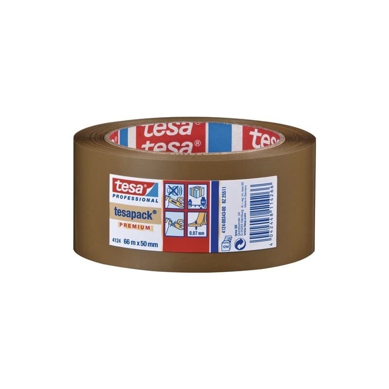 Lot ruban adhésif d'emballage en pvc tesapack® 4124 tesa 1 carton(s) de 6 pièce(s) ruban adhésif d'emballage en pvc tesapack® 4124 chamois - tesa