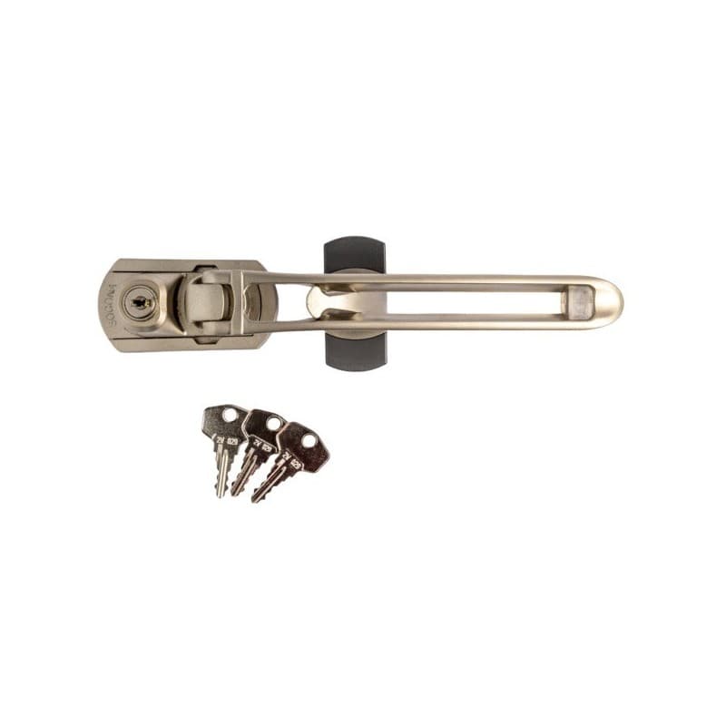 Entrebâilleur de sécurité pour porte vigilock 1 pièce(s) entrebâilleur de porte à vis nickel entrebâilleur de sécurité pour porte vigilock - nickel -