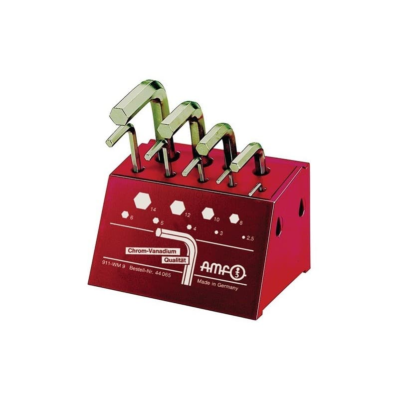 Jeu de clés mâles coudées 911-wm9 9 pcs. support d atelier 1 pièce(s) jeu de clés mâles coudées 911-wm9 9 pcs. support d'atelier - amf