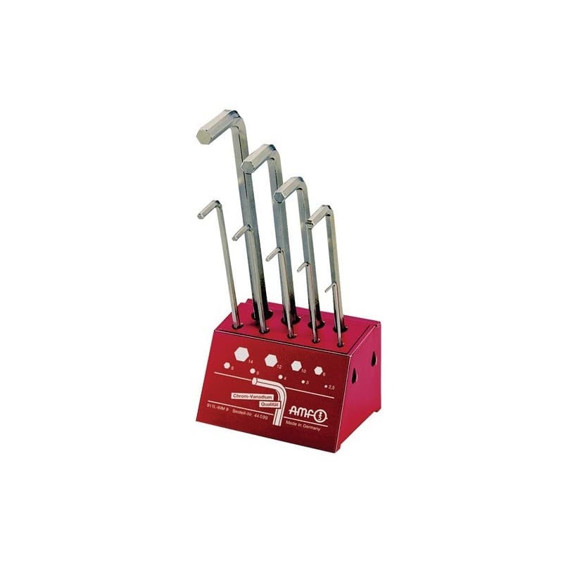 Jeu de clés mâles coudées 911l-wm9 9 pcs. support d atelier 1 pièce(s) jeu de clés mâles coudées 911l-wm9 9 pcs. support d'atelier - amf