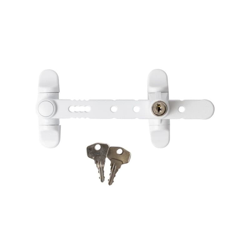 Entrebâilleurs de sécurité airlock blanc 1 pièce(s) à vis entrebâilleur de fenêtre entrebâilleur sécurité pour fenêtre airlock à clé - blanc à clé - s