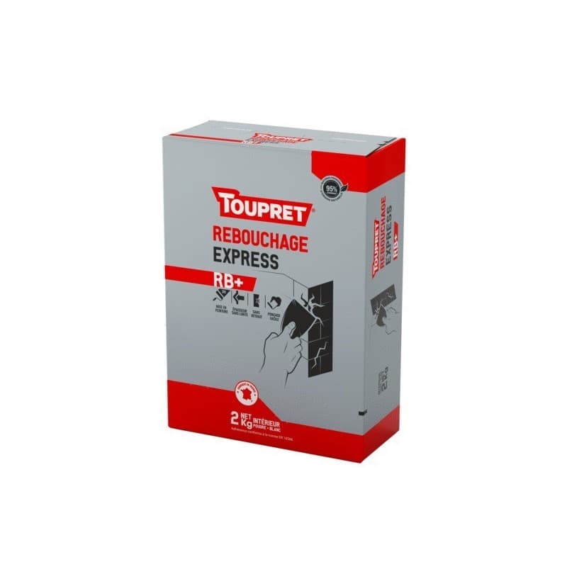 Enduit rebouchage express rb+ en pùte 3 heure(s) rebouchage poudre multisupport enduit rebouchage express rb+ en pùte 1 étui(s) de 2 kilogramme(s) 2 k